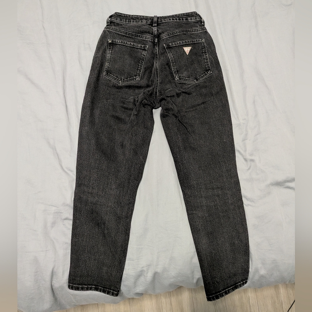 Guess Women's Black High Rise Mom Jeans - Picture 2 of 4